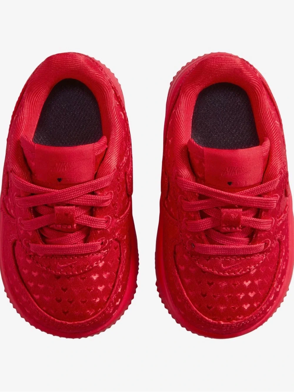 Nike Air Force 1 VDay Solid Red With Hearts